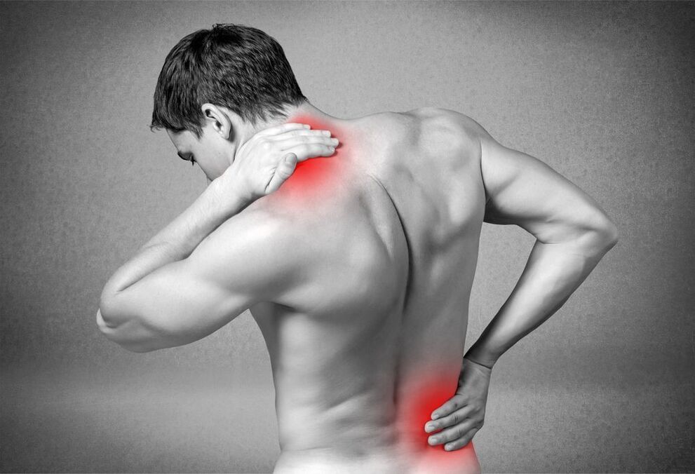 Schmerzen aufgrund von Osteochondrose